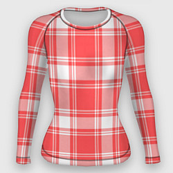 Рашгард женский Checked red white, цвет: 3D-принт