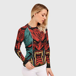 Рашгард женский Demons Oni - neuroart, цвет: 3D-принт — фото 2