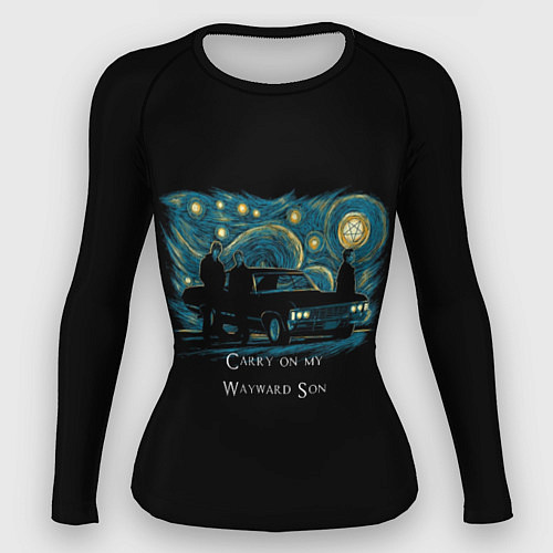 Женский рашгард Сверхъестественное carry on my wayward son / 3D-принт – фото 1