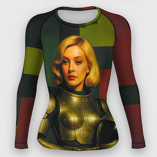 Женский рашгард Ретрофутуризм девушка в скафандре / 3D-принт – фото 1
