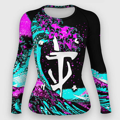 Женский рашгард Doom самураи неоновая волна / 3D-принт – фото 1