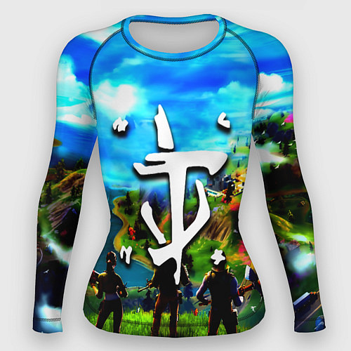 Женский рашгард Fortnite x doom logo / 3D-принт – фото 1