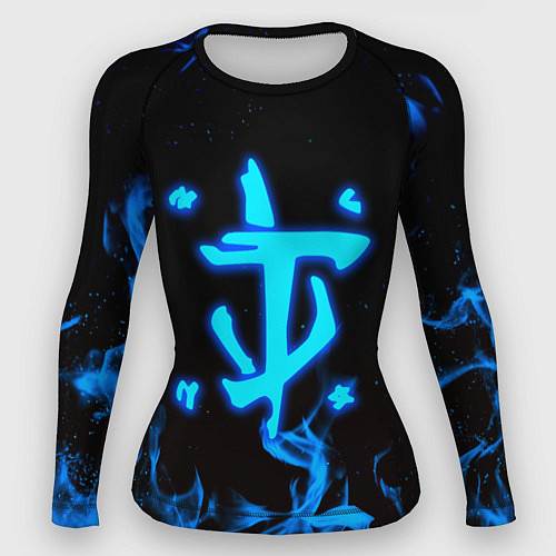 Женский рашгард Дум огонь лого / 3D-принт – фото 1