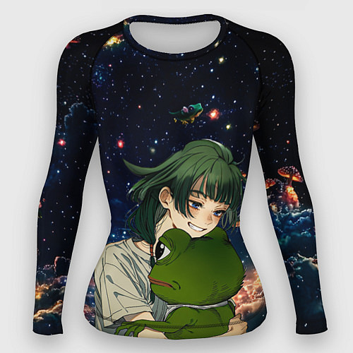 Женский рашгард МаоМао и Лягушонок Пепе - Монолог Фармацевта / 3D-принт – фото 1