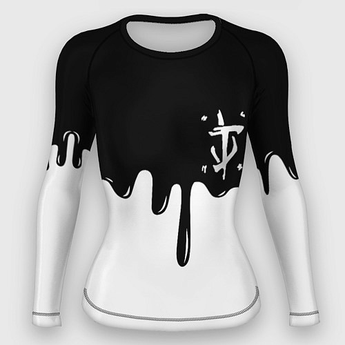 Женский рашгард Doom logo жидкие краски / 3D-принт – фото 1