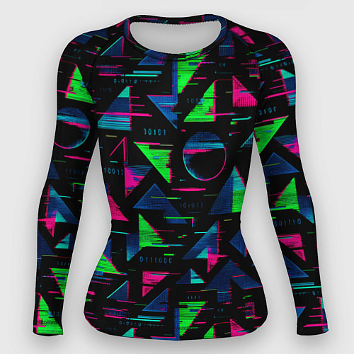Женский рашгард Геометрия глитч / 3D-принт – фото 1
