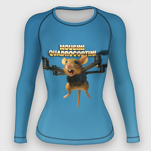 Женский рашгард Mousini Quadrocoptini мем / 3D-принт – фото 1