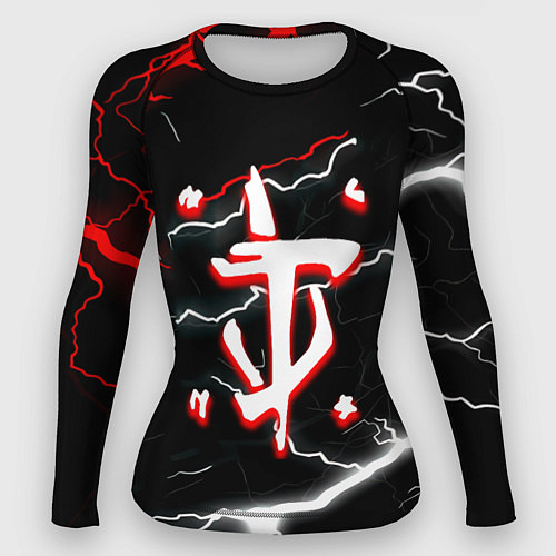 Женский рашгард Doom шторм текстура / 3D-принт – фото 1