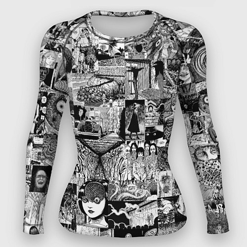 Женский рашгард Horror World of Junji Ito / 3D-принт – фото 1