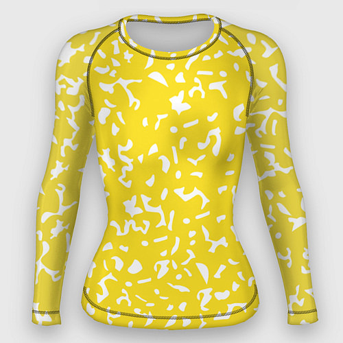 Женский рашгард Лимонный камуфляж / 3D-принт – фото 1