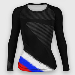Рашгард женский Спортивный триколор России, цвет: 3D-принт