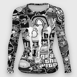 Рашгард женский Monster energy trend black, цвет: 3D-принт