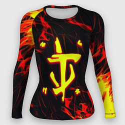 Рашгард женский Doom огненные искры, цвет: 3D-принт