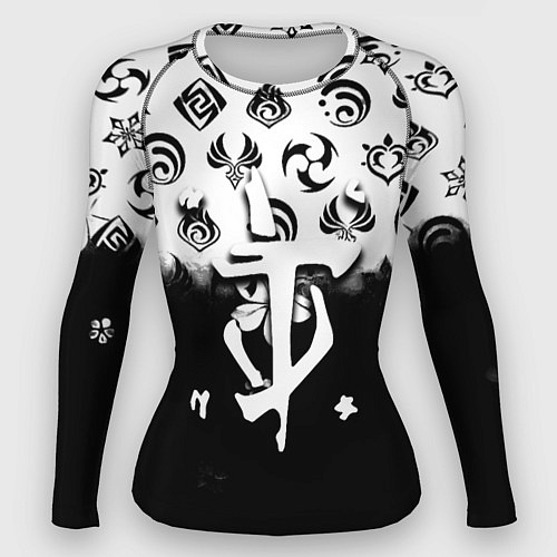 Женский рашгард Doom черно белые аниме / 3D-принт – фото 1