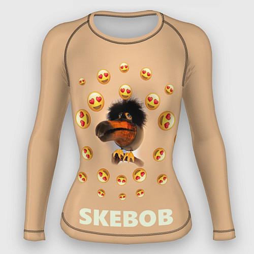 Женский рашгард Мем скебоб и смайлики / 3D-принт – фото 1
