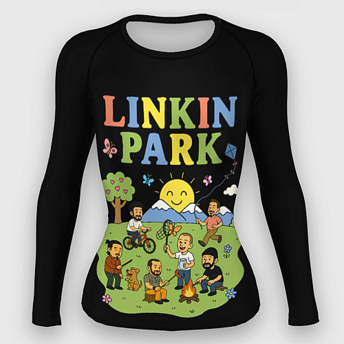 Женский рашгард Linkin Park, мультяшный стиль / 3D-принт – фото 1