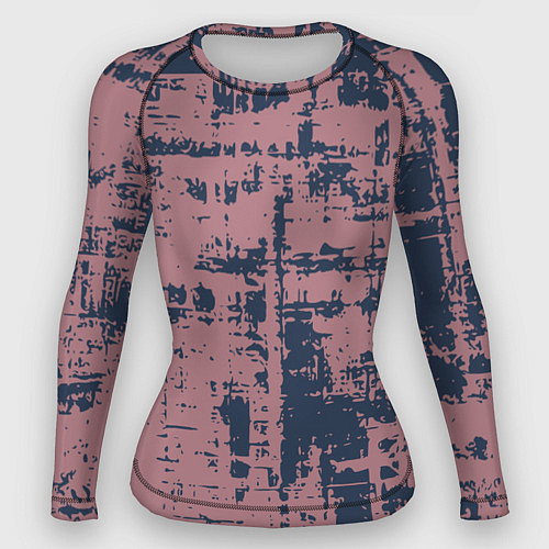 Женский рашгард Текстура с потертостями сине-розовая / 3D-принт – фото 1