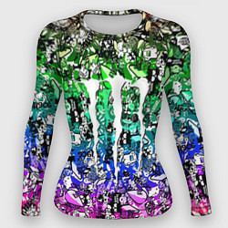 Женский рашгард Monster energy стикеры