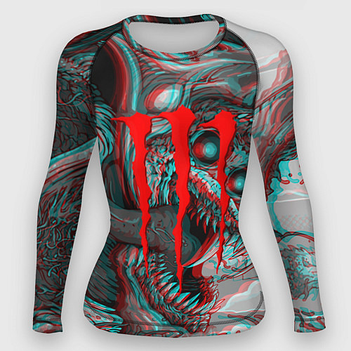 Женский рашгард Monster energy glitch / 3D-принт – фото 1