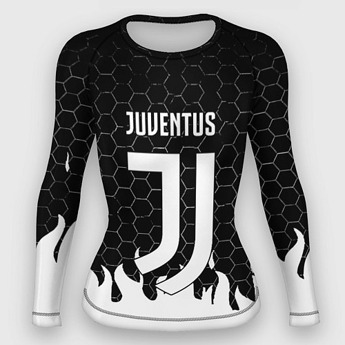 Женский рашгард Juventus соты огонь / 3D-принт – фото 1