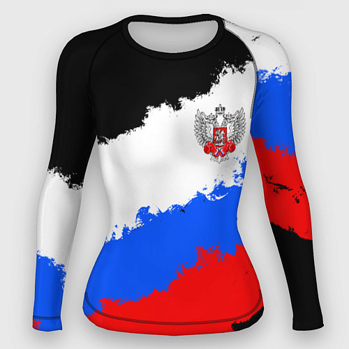 Женский рашгард Федерация бокса России - триколор / 3D-принт – фото 1