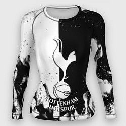 Рашгард женский Тоттенхэм черно белый огонь, цвет: 3D-принт