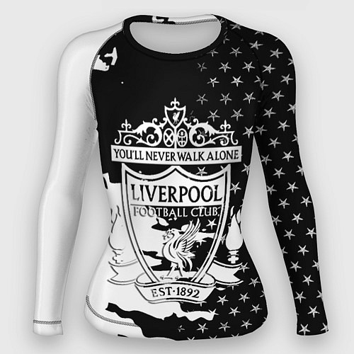 Женский рашгард Liverpool текстура спорт / 3D-принт – фото 1
