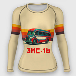 Женский рашгард Ретро автобус ЗИС-16 поп-арт