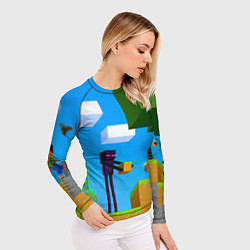 Рашгард женский Эндермен помогает героям, цвет: 3D-принт — фото 2