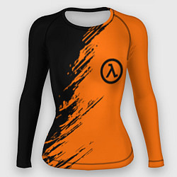 Женский рашгард Half Life - black and orange