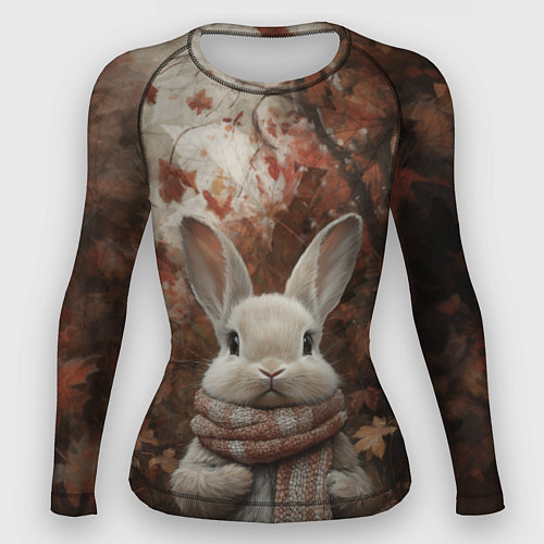 Женский рашгард Зайчишка в шарфе / 3D-принт – фото 1