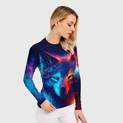 Рашгард женский Волк льда и пламени, цвет: 3D-принт — фото 2