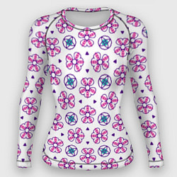 Рашгард женский Паттерн из абстрактных цветов, цвет: 3D-принт