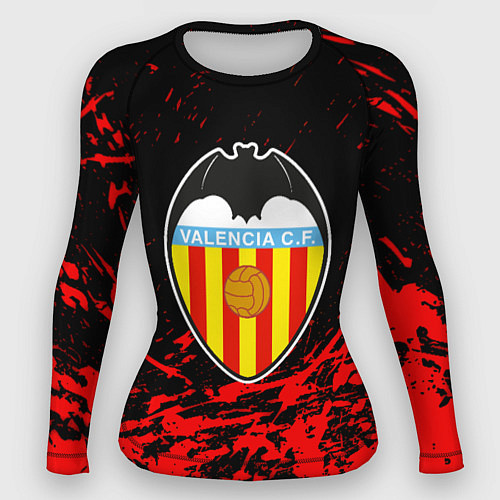 Женский рашгард Валенсия брызги красок / 3D-принт – фото 1