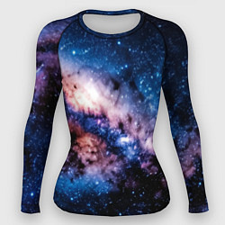 Рашгард женский Фантастический космос звёзды и туманности, цвет: 3D-принт