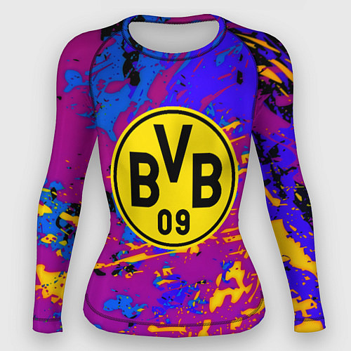 Женский рашгард Borussia абстрактные краски / 3D-принт – фото 1
