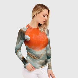 Рашгард женский Японский пейзаж абстракция, цвет: 3D-принт — фото 2