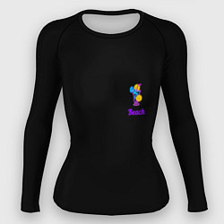 Рашгард женский Night beach, цвет: 3D-принт