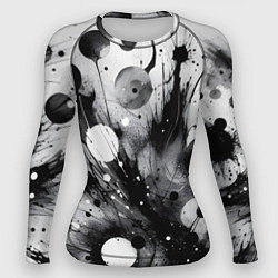 Женский рашгард Абстрактная чёрно-белая композиция