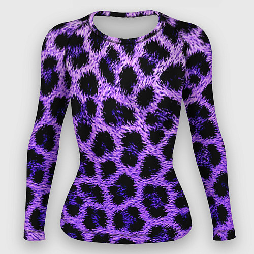 Женский рашгард Леопардовый фиолетовый / 3D-принт – фото 1