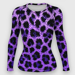 Женский рашгард Леопардовый фиолетовый