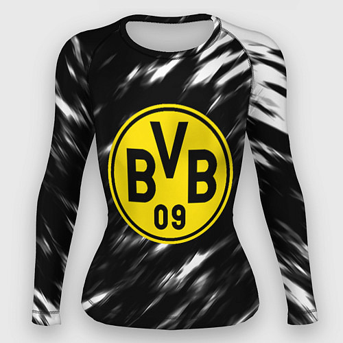 Женский рашгард Borussia штрихи красок текстура / 3D-принт – фото 1