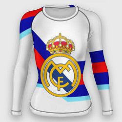 Рашгард женский Real Madrid текстура полосы, цвет: 3D-принт
