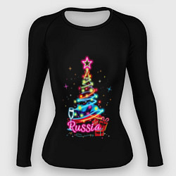 Рашгард женский Christmas tree gifts, цвет: 3D-принт