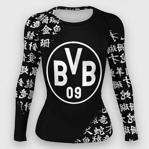 Женский рашгард Borussia китайские символы текстура / 3D-принт – фото 1