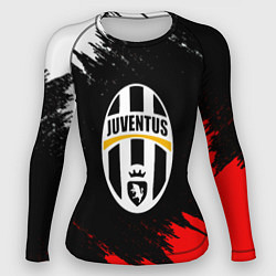 Рашгард женский Ювентус краски текстура, цвет: 3D-принт