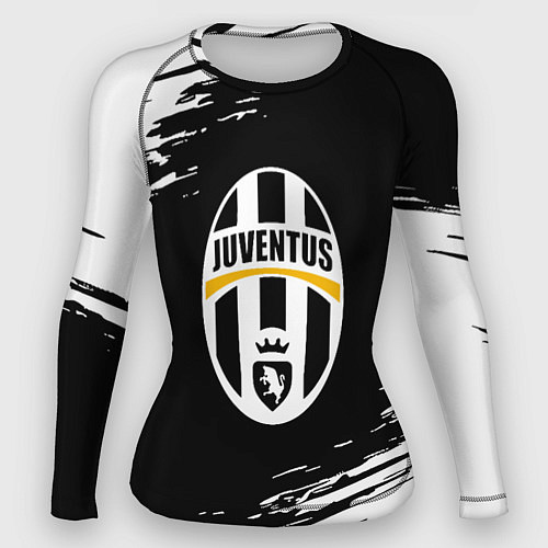 Женский рашгард Juventus краски штрихи текстура / 3D-принт – фото 1