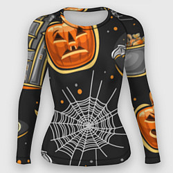 Рашгард женский Атмосфера хэллоуина, цвет: 3D-принт
