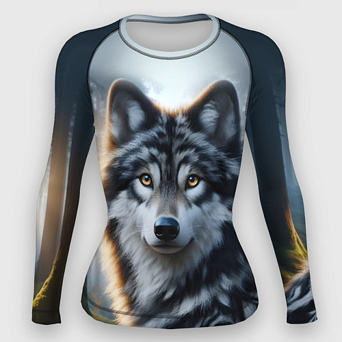 Женский рашгард Морда волка - Россия / 3D-принт – фото 1