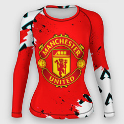 Рашгард женский Манчестер Юнайтед символы краски, цвет: 3D-принт